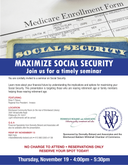 maximize social security - Brentwood Baldwin Whitehall Chamber of