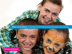 Better off in Salford | A strategy to end family poverty and improve life