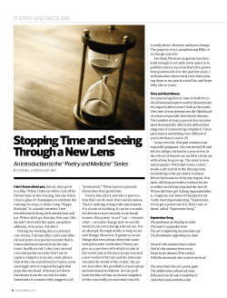 Stopping Time and Seeing Through a New Lens