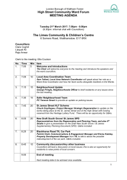 London Borough of Waltham Forest High Street Community Ward