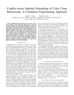 Conflict-aware Optimal Scheduling of Code Clone Refactoring: A