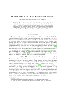 GENERAL SMILE ASYMPTOTICS WITH BOUNDED MATURITY 1