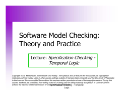 Temporal Logic - GMU CS Department