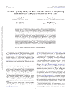 Affective Updating Ability and Stressful Events Interact