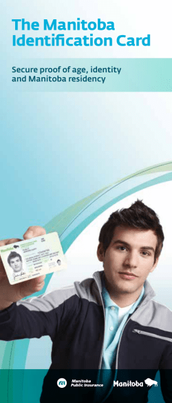 The Manitoba Identification Card