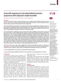 Future life expectancy in 35 industrialised countries