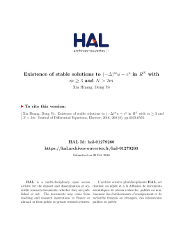 Existence of stable solutions to (-)mu=eu in RN with m 3 and N