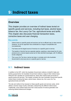 Indirect taxes - Tax White Paper