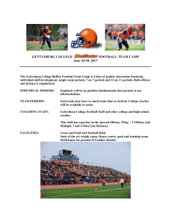 Gettysburg College Bullets Football Team Camp