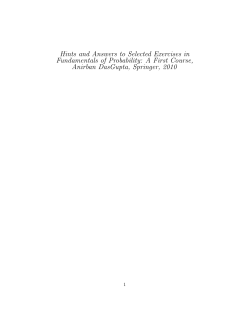 Hints and Answers to Selected Exercises in Fundamentals of