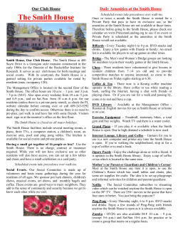 Amenities at the Smith House