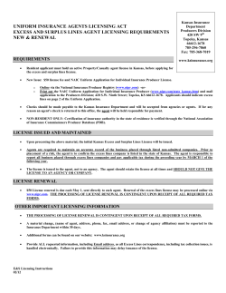 uniform insurance agents licensing act