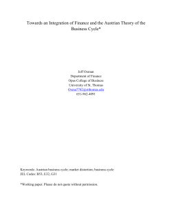 Towards an Integration of Finance and the Austrian Theory of the