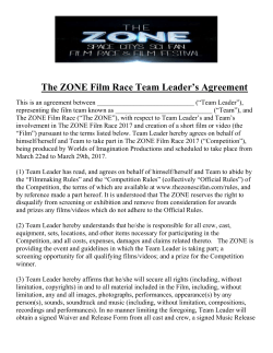 (6) Team Leader hereby acknowledges that participation