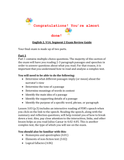 Segment Two Exam Review