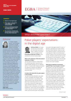 Poker players` expectations in the digital age