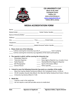 Media Accreditation Form