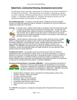 Sabal Point - Community Planning, Development and Control