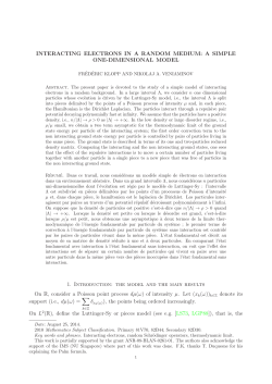 INTERACTING ELECTRONS IN A RANDOM MEDIUM: A SIMPLE