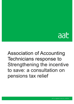 a consultation on pensions tax relief