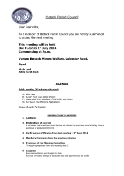 A) Attendees - Ibstock Parish Council