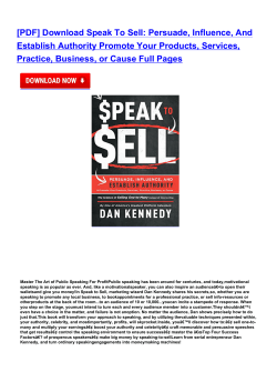 Speak To Sell: Persuade