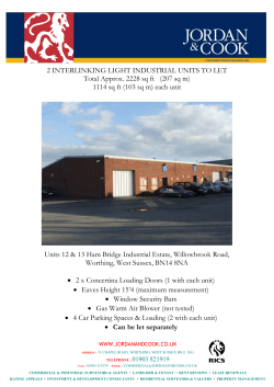 2 INTERLINKING LIGHT INDUSTRIAL UNITS TO LET Total Approx
