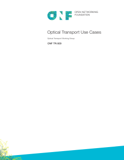 Optical Transport Use Cases - Open Networking Foundation
