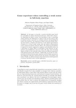 Game experience when controlling a weak avatar in