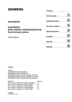 Function Manual - Synchronized actions