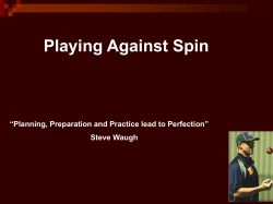 Key points for playing against spin