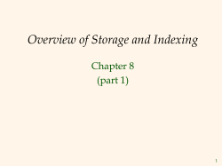 Overview of Storage and Indexing