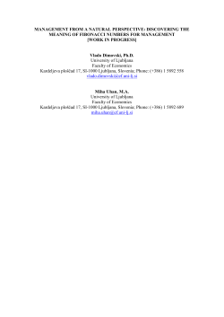 Fibonacci Numbers and Management