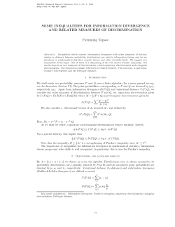 some inequalities for information divergence and related
