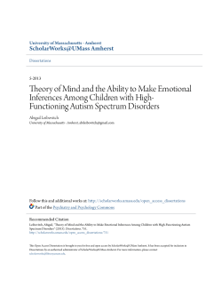 Theory of Mind and the Ability to Make Emotional Inferences Among