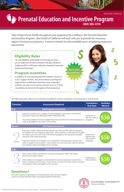 Prenatal Education and Incentive Program