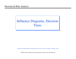 Influence Diagrams, Decision Trees