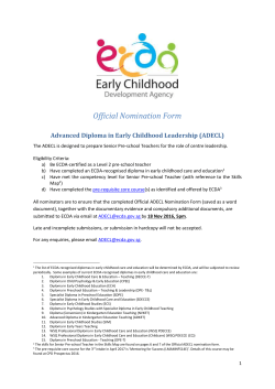 nominators are to ensure that the completed Official ADECL
