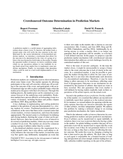 Crowdsourced Outcome Determination in Prediction Markets