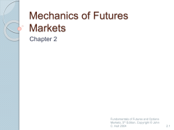 Mechanics of Futures Markets