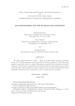 quasi-isometries and the de rham decomposition