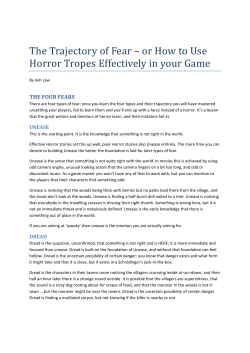 The Trajectory of Fear &ndash; or How to Use Horror Tropes Effectively in