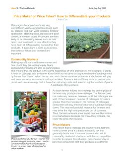 Price Maker or Price Taker? How to Differentiate your Products