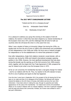Ireland and the UK in a changing Europe