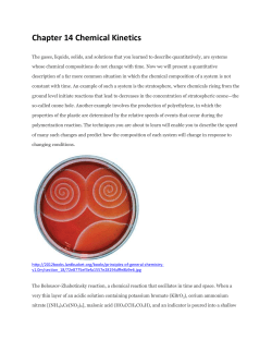 Determining the Rate Law of a Reaction