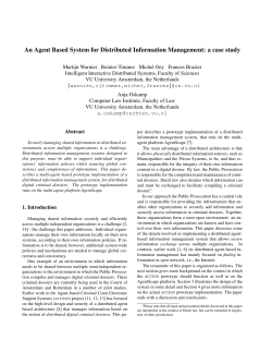 An agent based system for distributed information management: A