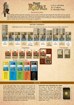 Port Royal - Rules - Pegasus-Shop