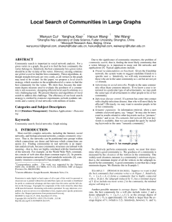 Local Search of Communities in Large Graphs