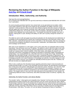 Reviewing the Author-Function in the Age of