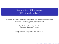 Biases in the RC4 keystream (128 bit uniform keys)